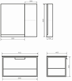 Comforty Мебель для ванной Бонн 90 (Quadro) подвесная дуб темный – фотография-12